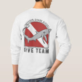Dreschmaschine-Haifisch-Tauchen-Team T-Shirt (Rückseite)