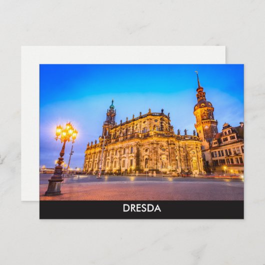 Dresda Postkarte (Vorne/Hinten)