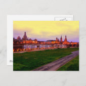 Dresden bei Nacht Postkarte (Vorne/Hinten)