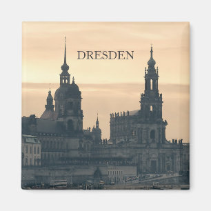 Dresden bei Sonnenuntergang Magnet