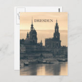Dresden bei Sonnenuntergang Postkarte (Vorne/Hinten)