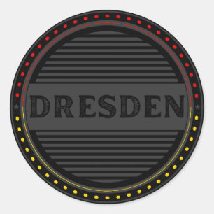 Dresden City Pride Emblem – Deutsche Identität Runder Aufkleber