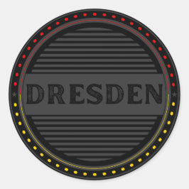 Dresden City Pride Emblem – German Identity Runder Aufkleber