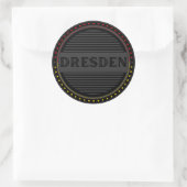 Dresden City Pride Emblem – German Identity Runder Aufkleber (Tasche)