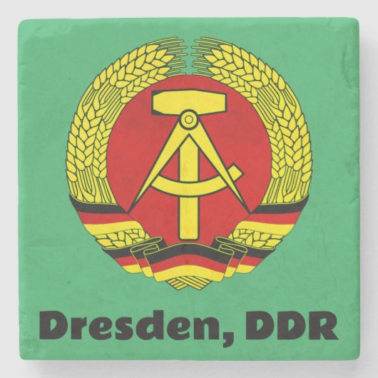 Dresden, DDR, Dresden, Deutschland - DDR Steinuntersetzer (Vorderseite)