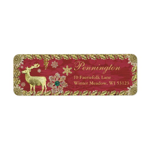 Dresden Deer Rücksendeadressen-Aufklebers (Vorne)