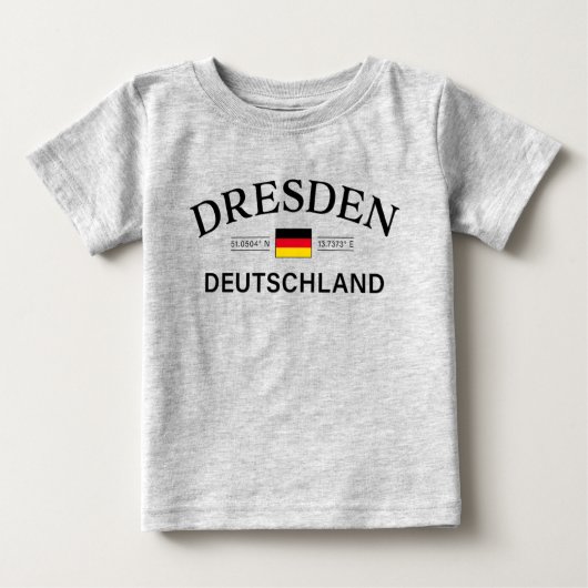 Dresden Deutschland Coordinates German Baby T-shirt (Vorderseite)