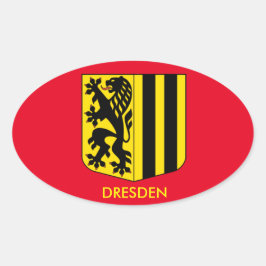 Dresden, Deutschland, Oval Sticker