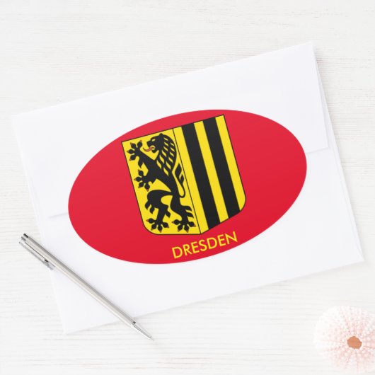 Dresden, Deutschland, Oval Sticker (Umschlag)