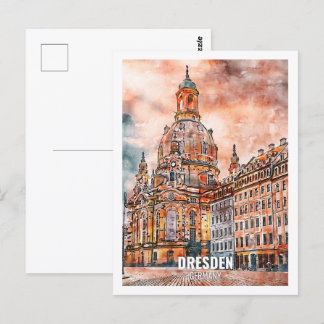 Dresden Deutschland Reiseort Wasserfarbe Postkarte