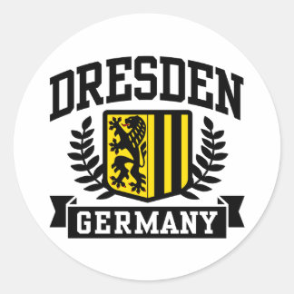 Dresden Deutschland Runder Aufkleber