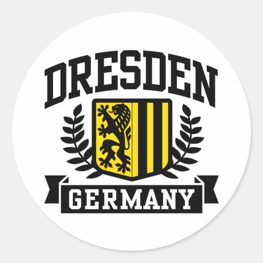 Dresden Deutschland Runder Aufkleber (Vorderseite)