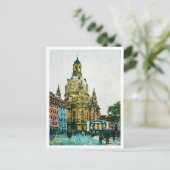 Dresden Deutschland Schöne Öl Paint City Landschaf Postkarte (Stehend Vorderseite)