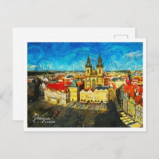 Dresden Deutschland Schöne Öllandschaft Postkarte (Vorne/Hinten)