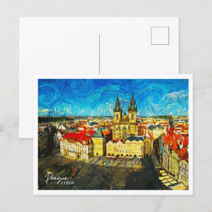 Dresden Deutschland Schönes Ölmalerei Landschaft Postkarte