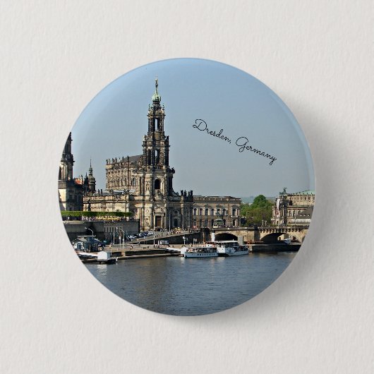 Dresden, Deutschland, Stadtbild Button (Vorderseite)