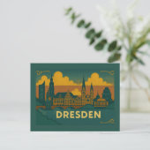 Dresden Deutschland Städtische Kunst Postkarte (Stehend Vorderseite)