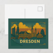 Dresden Deutschland Städtische Kunst Postkarte (Vorne/Hinten)