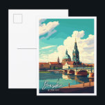 Dresden Deutschland Vintage Reise Illustration Postkarte<br><div class="desc">Dresden Deutschland Vintage-Reise-Ort Illustration</div>