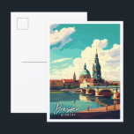 Dresden Deutschland Vintage Reise Illustration Postkarte<br><div class="desc">Dresden Deutschland Vintage-Reise-Ort Illustration</div>