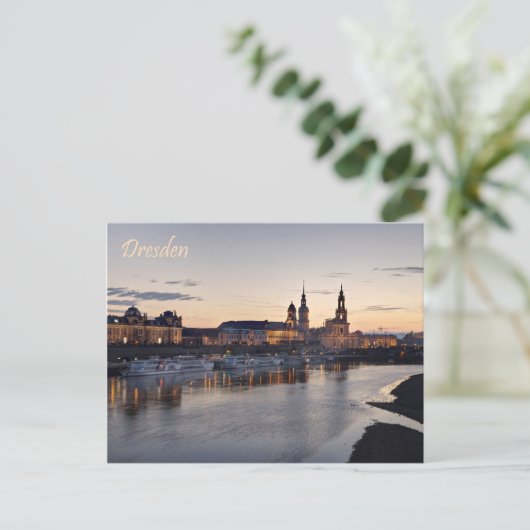 Dresden Elbe Ansicht Postkarte (Stehend Vorderseite)