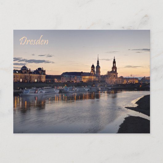 Dresden Elbe Ansicht Postkarte (Vorderseite)