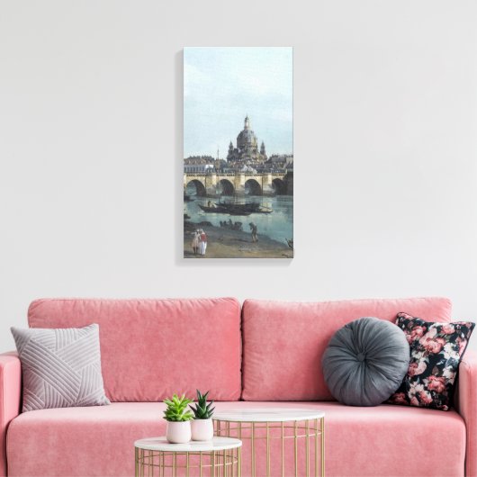 Dresden Elbufer Vedute – Canaletto – Bellotto Leinwanddruck (Insitu (Wohnzimmer))