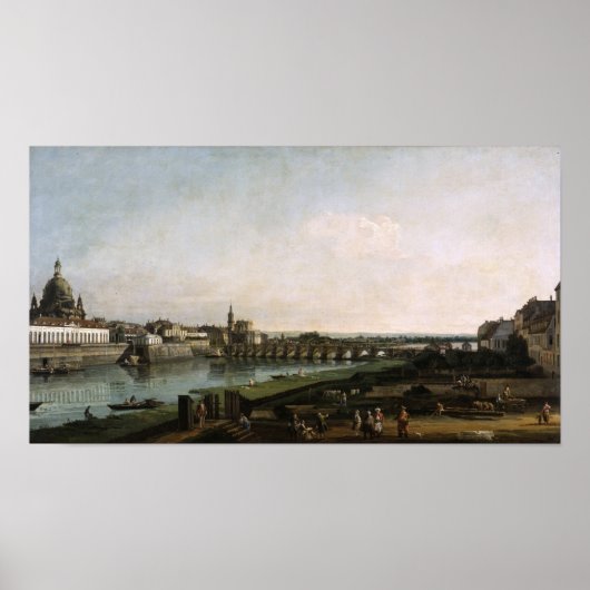 Dresden Elbufer Vedute - Canaletto - Bellotto Poster (Vorne)