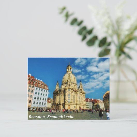 Dresden Frauenkirche Postkarte (Stehend Vorderseite)