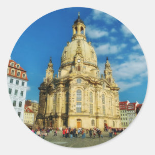 Dresden Frauenkirche Runder Aufkleber