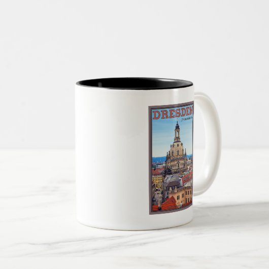 Dresden - Frauenkirche Zweifarbige Tasse (VorderseiteRechts)
