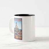 Dresden - Frauenkirche Zweifarbige Tasse (Vorderseite Links)
