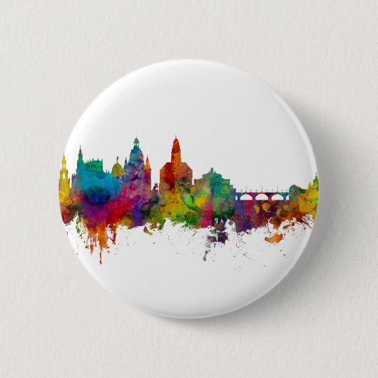 Dresden Germany Skyline Button (Vorderseite)