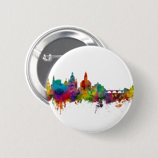 Dresden Germany Skyline Button (Vorne & Hinten)