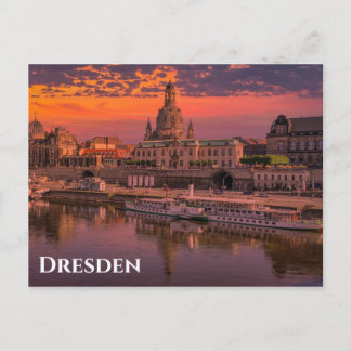 Dresden Germany Sunset Travel Foto Postkarte