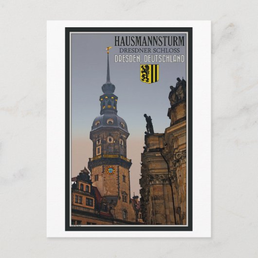 Dresden - Hausmannsturm Postkarte (Vorderseite)