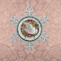 Dresden Lace Snow Dove Ornament