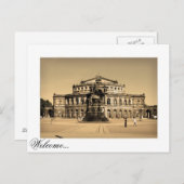 Dresden Semperoper am Theater Postkarte (Vorne/Hinten)