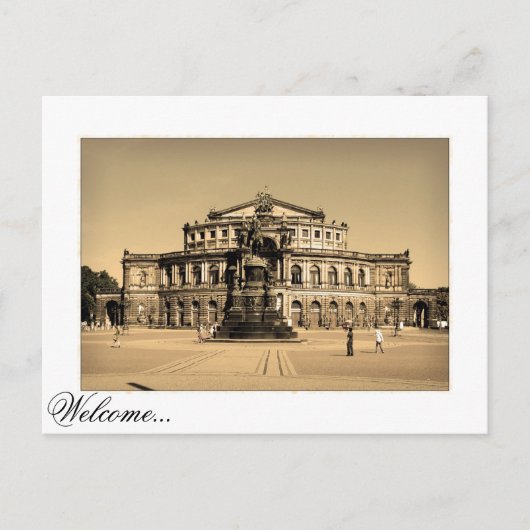 Dresden Semperoper am Theater Postkarte (Vorderseite)