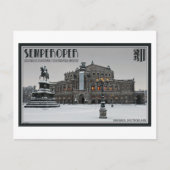Dresden - Semperoper Winter Postkarte (Vorderseite)