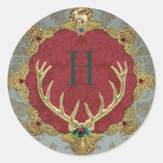 Dresden Siegel "Lordly Round Monogram" Runder Aufkleber