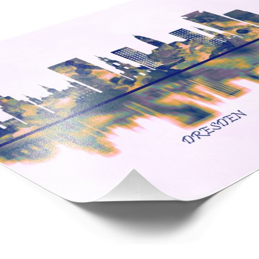 Dresden Skyline Fotodruck (Ecke)