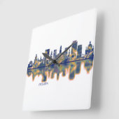 Dresden Skyline Quadratische Wanduhr (Winkel)