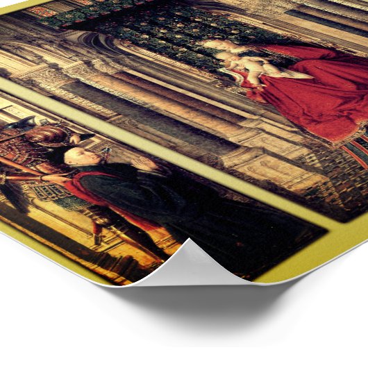 Dresden Triptych (von Jan van Eyck, 1437) Poster (Ecke)