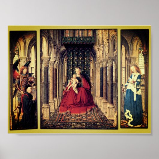 Dresden Triptych (von Jan van Eyck, 1437) Poster (Vorne)