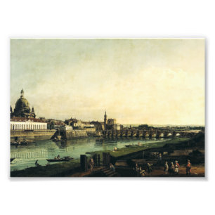 Dresden von dem rechten Ufer der Elbe aus Fotodruck