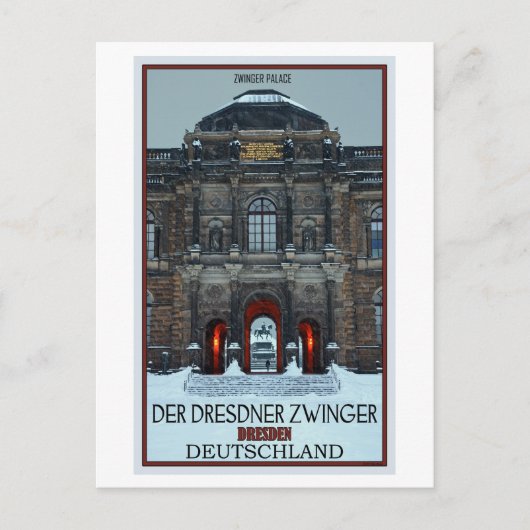 Dresden - Zwinger Palace Winter P Postkarte (Vorderseite)