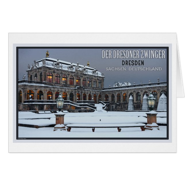 Dresden- - Zwinger Palast-Winter LS (Vorderseite (Horizontal))