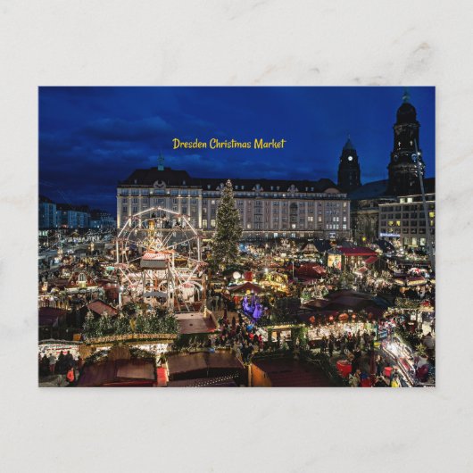 Dresdener Weihnachtsmarkt Postkarte (Vorderseite)