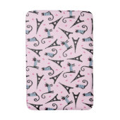 Dresdfarbene Katze im französischen Stil mit Eiffe Badematte (Vorderseite Vertikal)